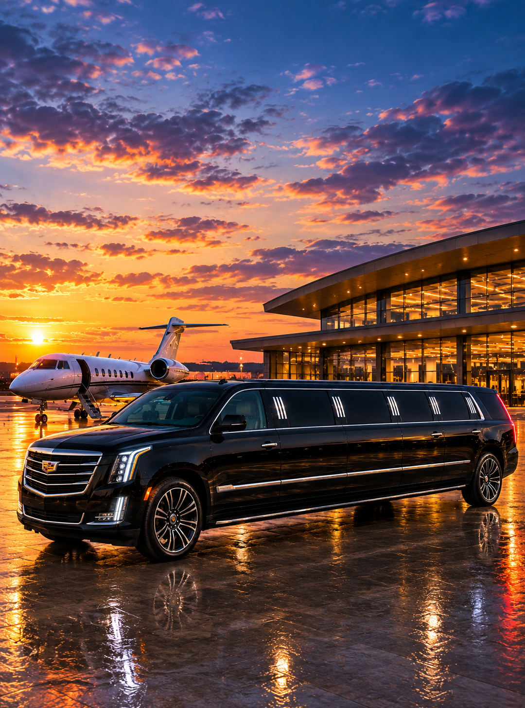Stretch limo for full wedding parties