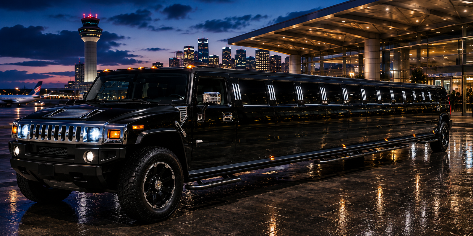 20-passenger Hummer limo for MCI group pickups
