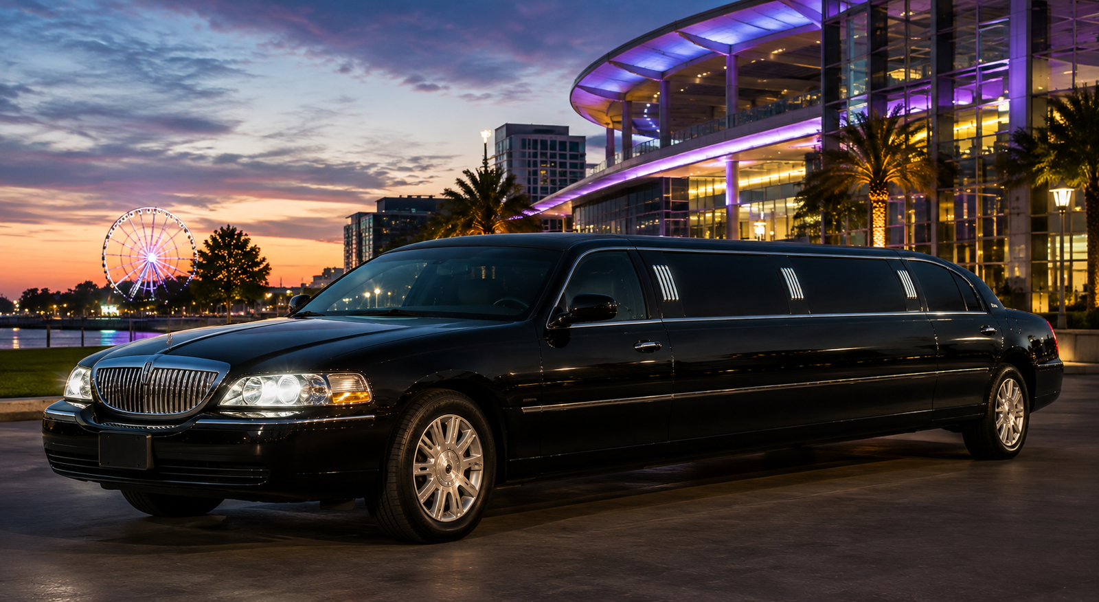 6-passenger stretch limousine with chauffeur