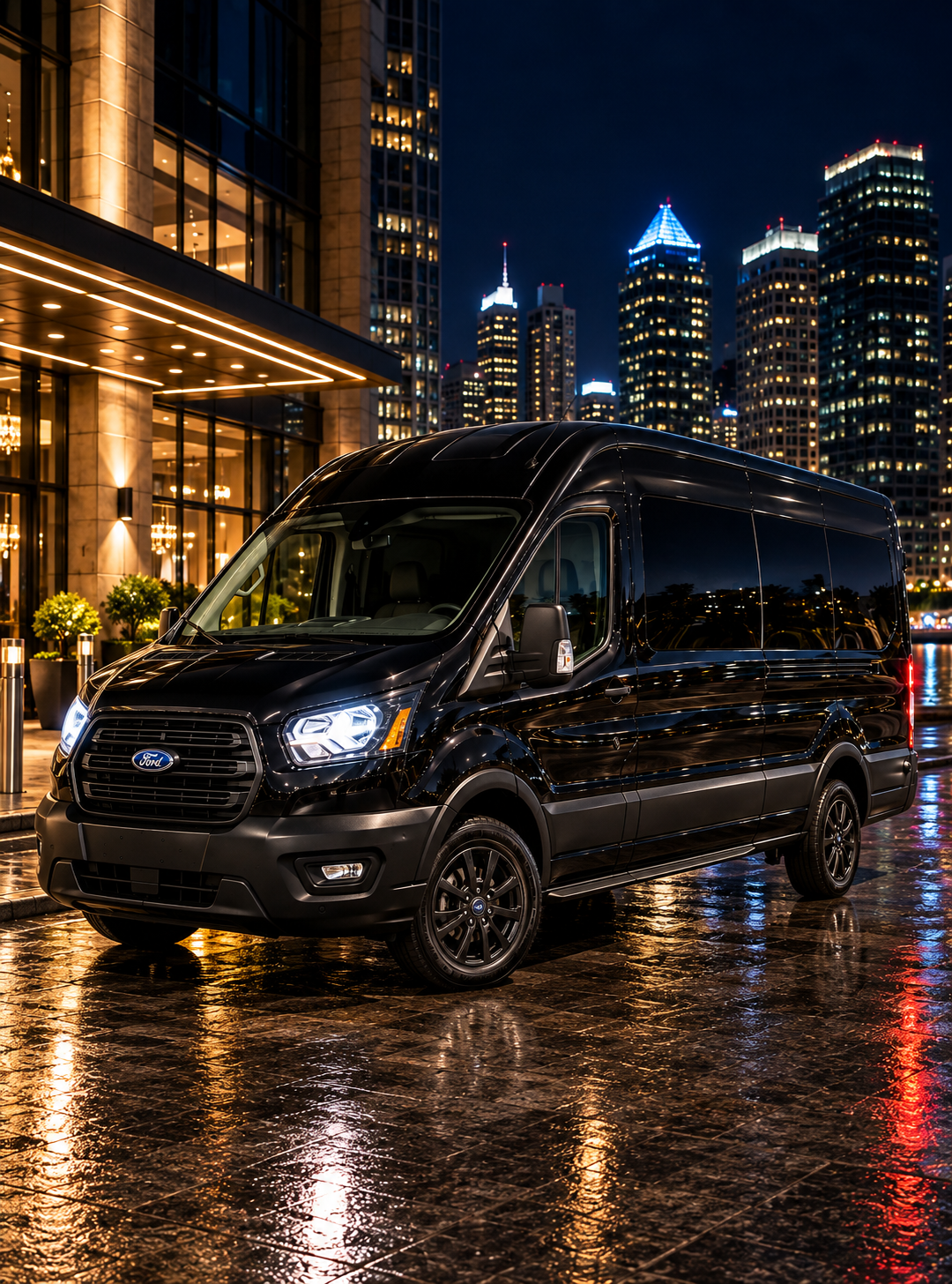 Chauffeured passenger van for sports teams